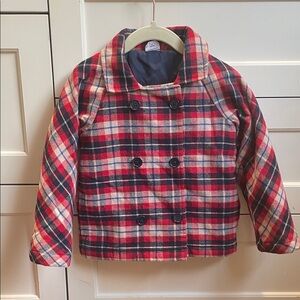 Egg by Susan Lazar Plaid Double-Breasted Kids Jacket